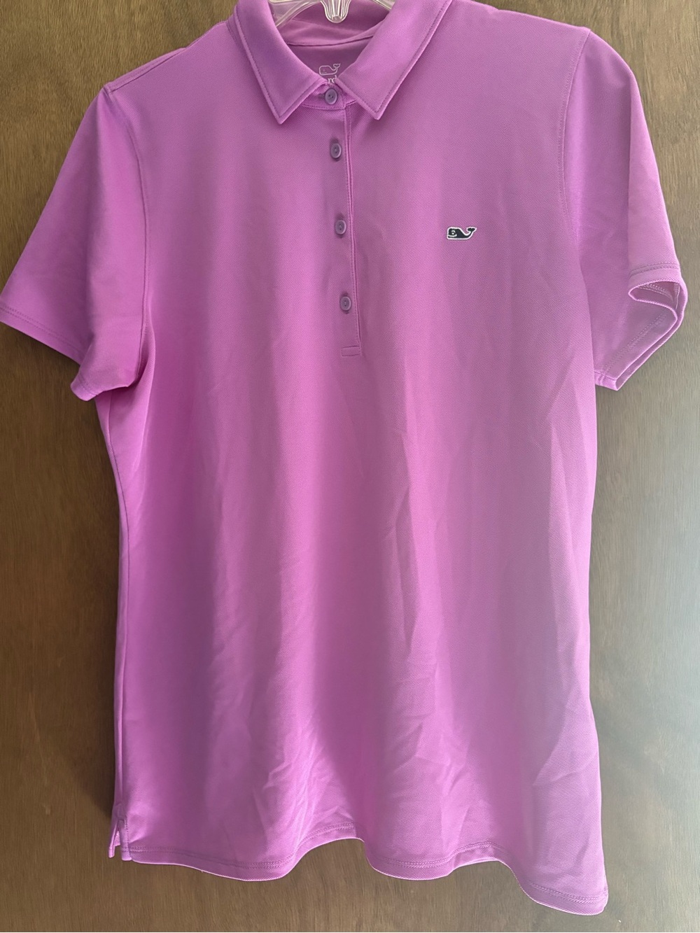 Vineyard Vines Men's Bright Pink Polo Shirt with Whale Logo